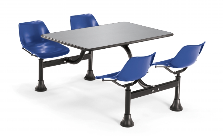 1004-navy Cluster Table With Stainless Steel Top - 24 X 48 In. Navy