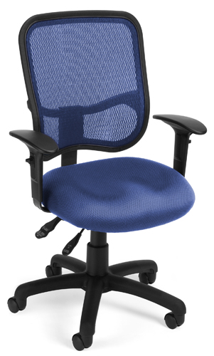 130-aa3-a04 Mesh Comfort Series Ergonomic Task Chair With Arms - Navy