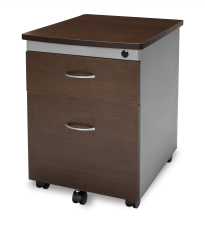 55106-walnut Mobile Pedestal File Or Box Cabinet - Walnut