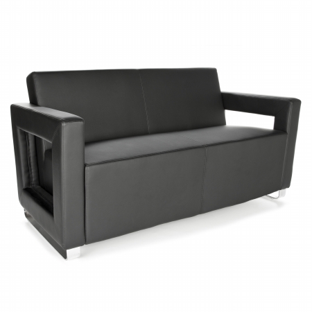 832-pu606 Distinct Series Soft Seating Sofa, Black