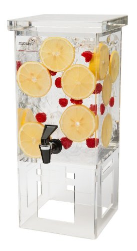 Ld106 Acrylic Base Rectangle Beverage Dispenser, 1-gallon