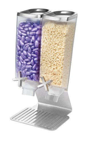 Ez514 2-container Snack Dispenser With Stainless Steel Stand