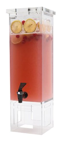 Acrylic Base Rectangle Beverage Dispenser, 2-gallon
