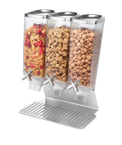 Ez515 3-container Snack Dispenser With Stainless Steel Stand