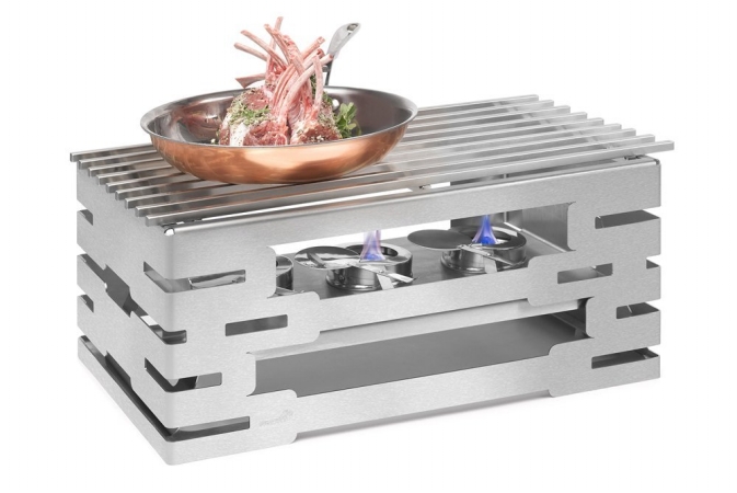 Sk031 Multi-chef Stainless Steel Rectangle Warmer With Track Grill Top