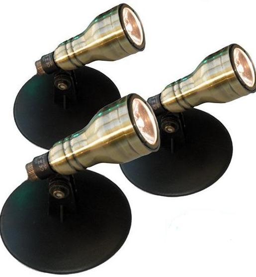 Ab3kled Brass Led Spot Light Kit - 3 X 3 Watt Units