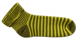 Frontier Natural Products 228609 Snuggle Socks Green Stripe Size 9-11