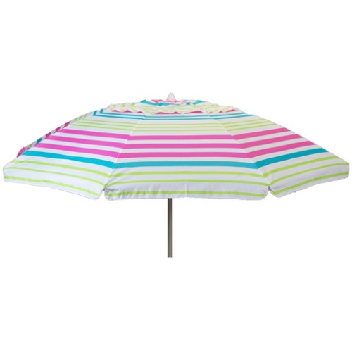Heininger Holdings 1374 7 Ft. Pink Stripe Beach Umbrella