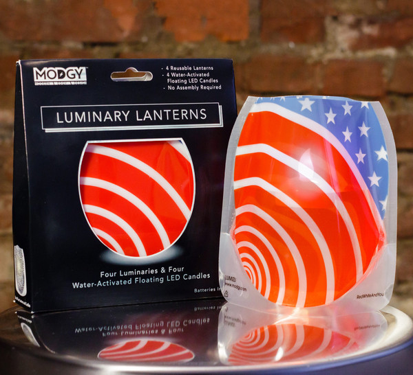 Lum3002x2 Lumizu Expandable Luminary Lantern Red White And You