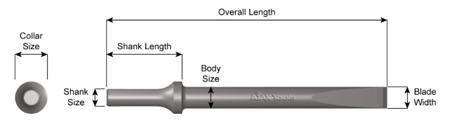 Ajax Tools Ajx-a910-1-2 Flat Chisel