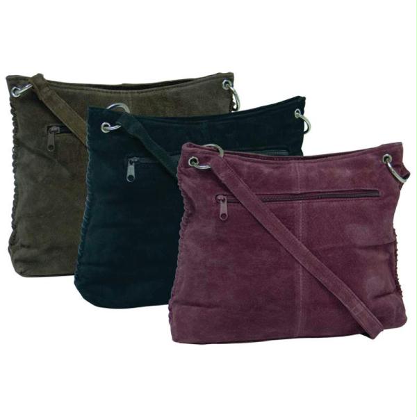 10pc Genuine Suede Leather Shoulder Bag Set