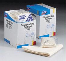 36 x 36 x 51 Inch Triangular Sling / Bandage - with 2 Safety Pins - 20 Per Dispenser Box
