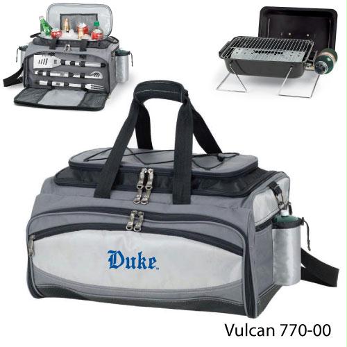 Picnic Time 770-00-175-152 Duke University Embroidered Vulcan BBQ Grill - Grey / Black