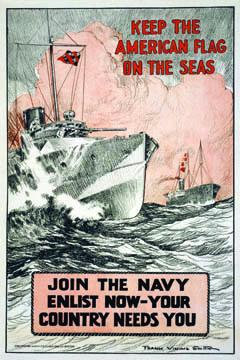 Keep the American flag on the seas Join the Navy--Enlist now-your country needs you 20x30 Poster