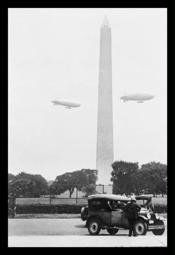 U.S. Army Blimps over the Washington Monument 20x30 Poster