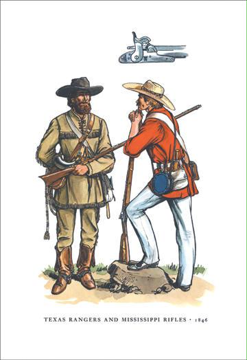 Texas Rangers and Mississippi Rifles 1846 20x30 Poster