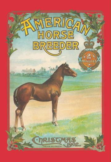 American Horse Breeder Christmas 1902 20x30 Poster