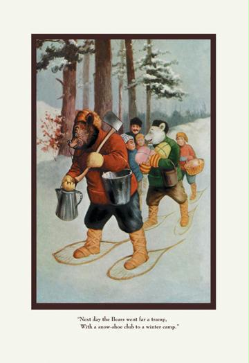 Teddy Roosevelt's Bears: The Snow-Shoe Club 24x36 Giclee