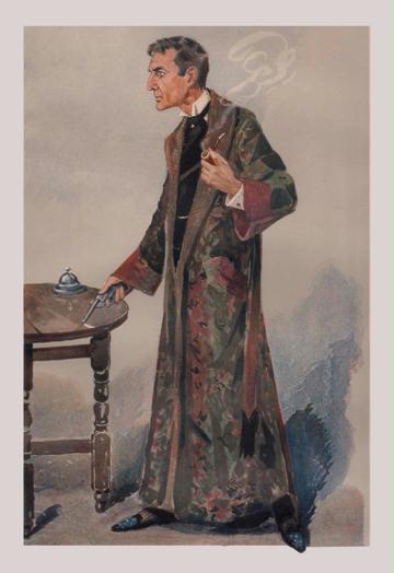 Sherlock Holmes and Revolver 28x42 Giclee On Canvas