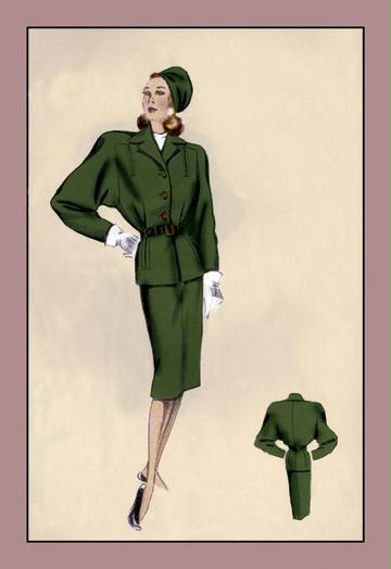 Olive Sport Suit 28x42 Giclee On Canvas