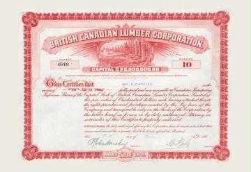 British Canadian Lumber Corporation 12x18 Giclee On Canvas