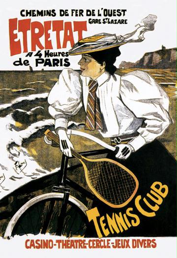 Etretat Tennis Club 12x18 Giclee On Canvas
