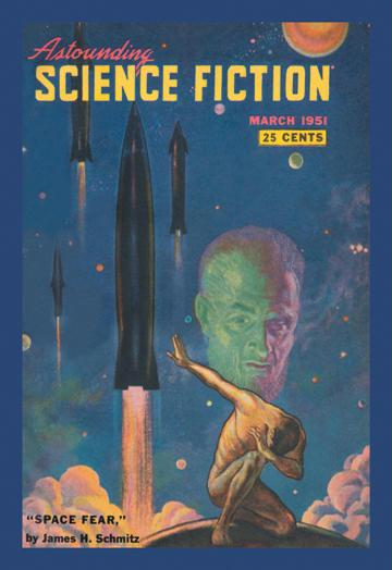 Astounding Science Fiction: Space Fear 12x18 Giclee On Canvas