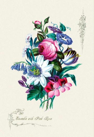 Ensemble with Pick Rose 12x18 Giclee On Canvas