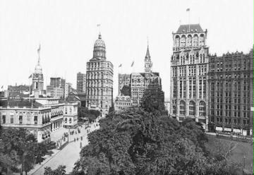 Park Row New York City 12x18 Giclee On Canvas
