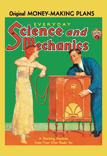 Everyday Science and Mechanics: A Shocking Machine from Your Own Radio Set 12x18 Giclee On Canvas