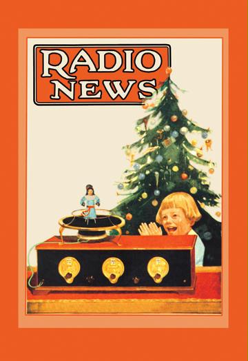 Radio News: Christmas 12x18 Giclee On Canvas