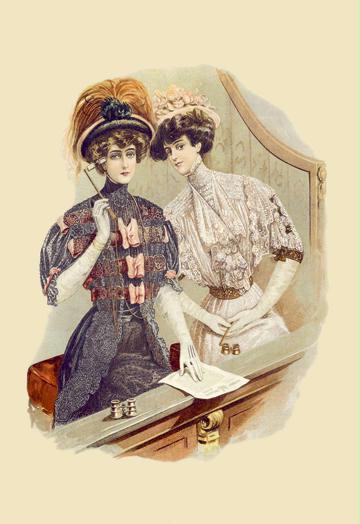 Ladies at the Theatre 12x18 Giclee On Canvas