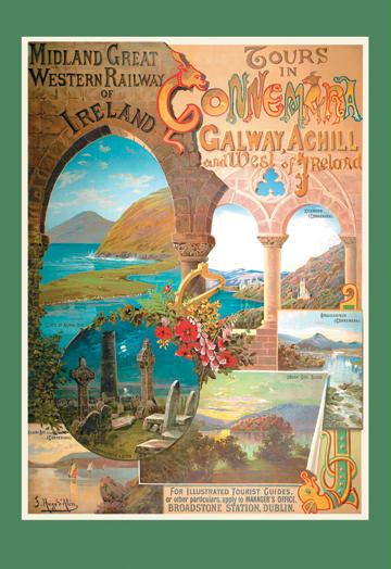 Midland Great Western Railway 12x18 Giclee On Canvas