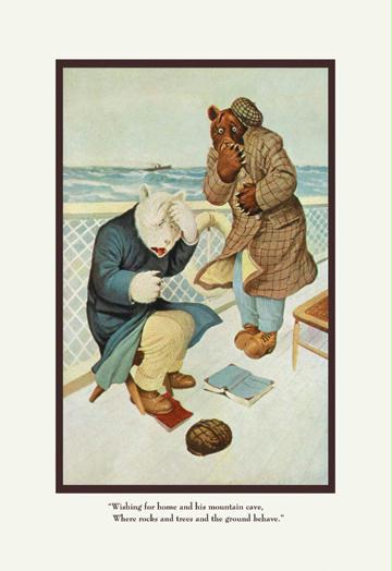 Teddy Roosevelt's Bears: Teddy B and Teddy G Are Seasick 12x18 Giclee On Canvas