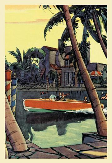 28 ft. Speedster - Dodge Boats - 12x18 Giclee On Canvas