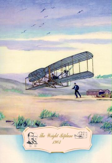 The Wright Biplane 1903 12x18 Giclee On Canvas