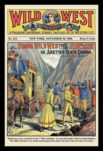 Wild West Weekly: Young Wild West and the Overland Outlaws 12x18 Giclee On Canvas