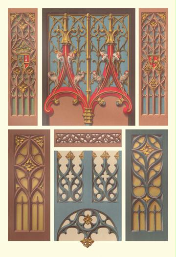 Medieval Window and Door Design 12x18 Giclee On Canvas
