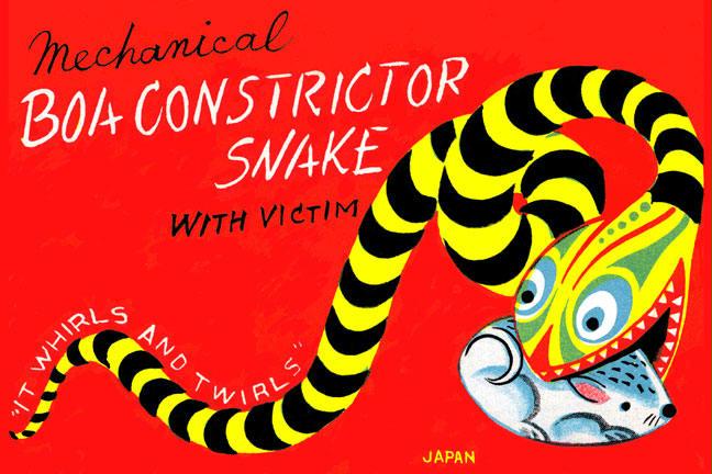 Boa Constrictor Snake with Victim 12x18 Giclee On Canvas