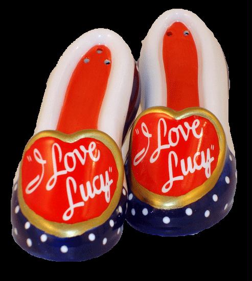 I Love Lucy Porcelain Shoes Salt and Pepper Shakers