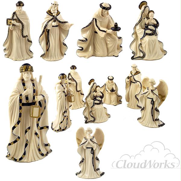 CloudWorks 6 Pc. Nativity Blue and Gold Trim