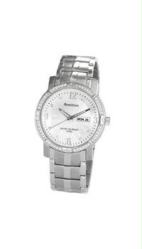 Armitron 20-4409Svsv Men And Amp;Apos;S Swarovski Crystal Accented Silver-Tone Dress Watch