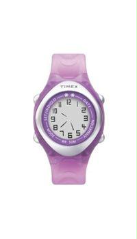 Timex T79141 Kids Digital Animation Silver and Transluscent Purple Watch