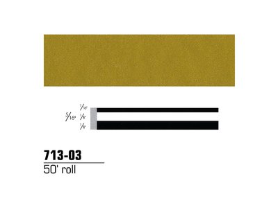 Company S-71303 Double Stripe Tape - Gold Metallic 0.31 In. X 50 Ft.