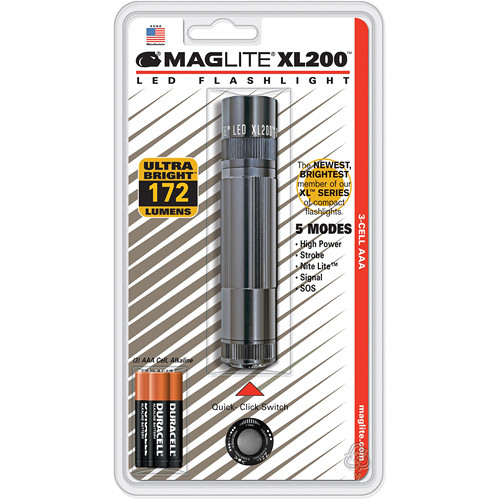 Mag-xl200-s3096 3 Cell Led Flashlight Gray