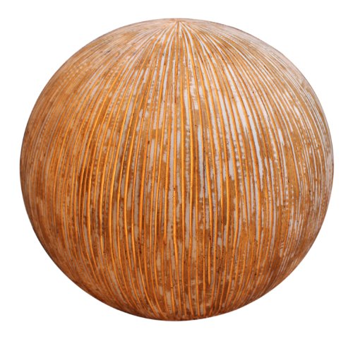 Sgs-3003 Sandstone Ribbed Finish Ball With Light, 17 X, 14 In.