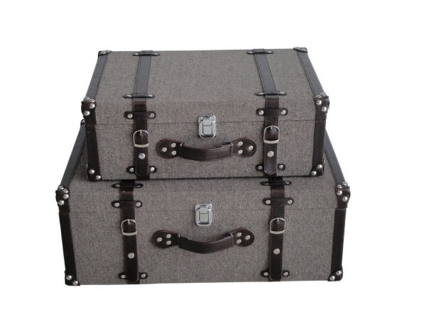Sgt0a28sl Mandalay Tweed Suitcases -pack Of 2