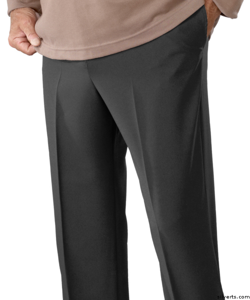 Silverts 502200103 Mens Adaptive Apparel Wheelchair Pant - Wheelchair Clothing - Medium Dark Grey