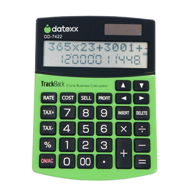 Dd-7422 2-line 12-digit Desktop Calculator With 1000-entry Backtrack, Tax And Profit Calculations