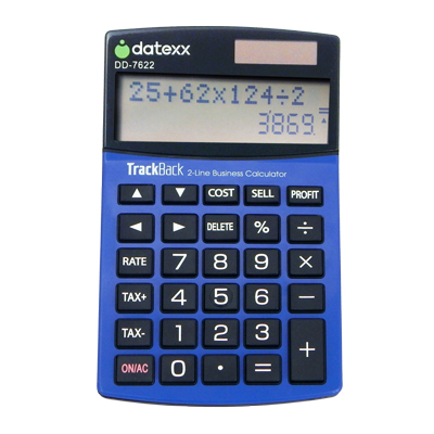 Dd-7622 2-line 12-digit Desktop Calculator With 1000-entry Backtrack, Tax And Profit Calculations